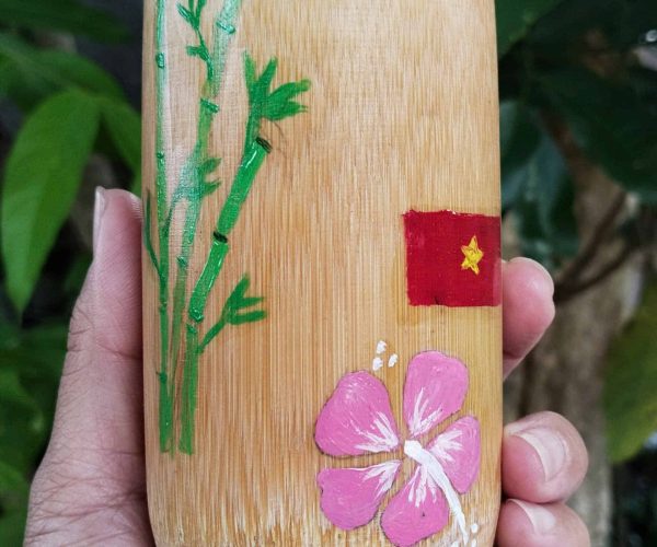 DIY Bamboo Cup And Traditional Hat Painting