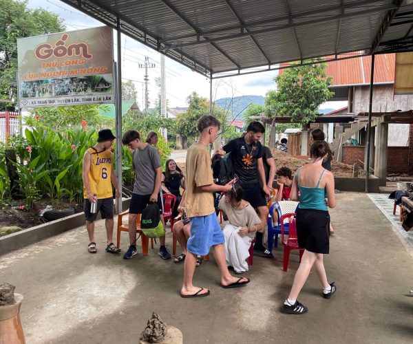 Tourists joining Lak Lake Eco Workshop with tree planting, bamboo crafts, and traditional M’nong pottery