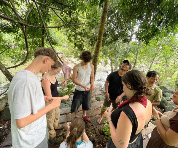 Tourists joining Lak Lake Eco Workshop with tree planting, bamboo crafts, and traditional M’nong pottery