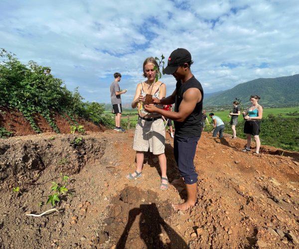Tourists joining Lak Lake Eco Workshop with tree planting, bamboo crafts, and traditional M’nong pottery