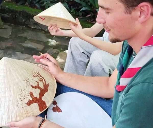 DIY Bamboo Cup And Traditional Hat Painting