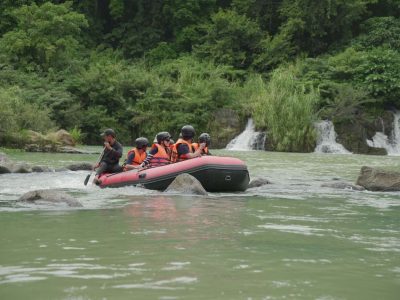 Dray Nur Waterfall adventure - biking, hiking, and rafting in Vietnam's Central Highlands.