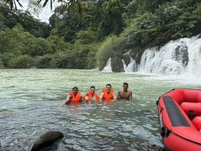 Dray Nur Waterfall adventure - biking, hiking, and rafting in Vietnam's Central Highlands.