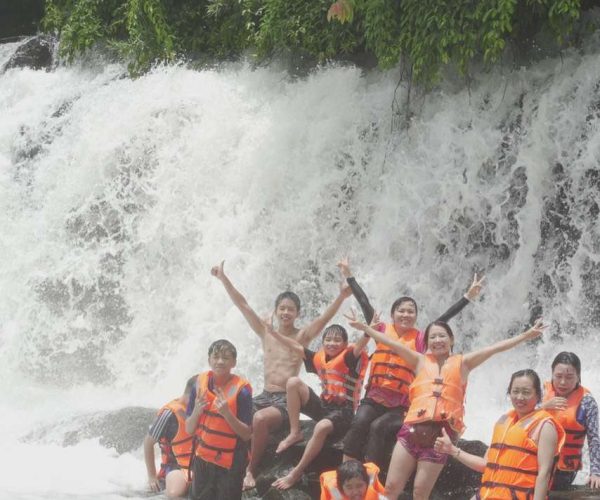 UNESCO Gong Heritage & Traditional Ede Cuisine Dray Nur Waterfall adventure - biking, hiking, and rafting in Vietnam's Central Highlands.