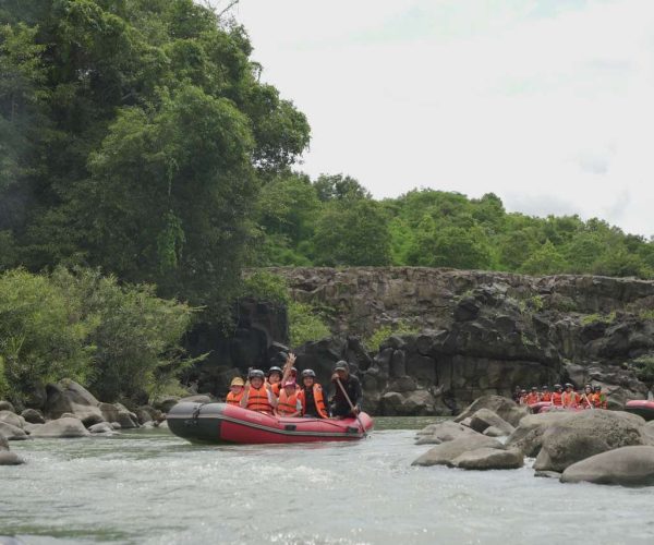 UNESCO Gong Heritage & Traditional Ede Cuisine Dray Nur Waterfall adventure - biking, hiking, and rafting in Vietnam's Central Highlands.