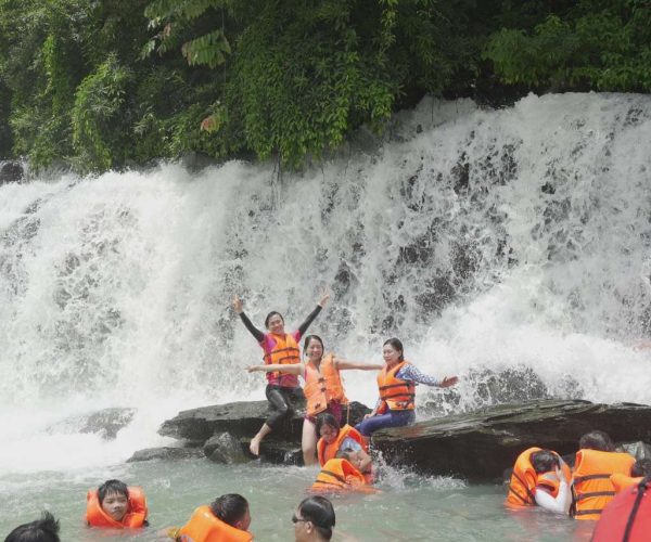UNESCO Gong Heritage & Traditional Ede Cuisine Dray Nur Waterfall adventure - biking, hiking, and rafting in Vietnam's Central Highlands.