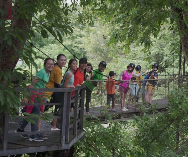 UNESCO Gong Heritage & Traditional Ede Cuisine Dray Nur Waterfall adventure - biking, hiking, and rafting in Vietnam's Central Highlands.